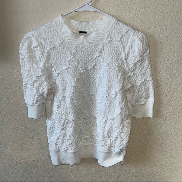 Free People Eden Textured Short Sleeve Shirt Size XSmall - Picture 1 of 7